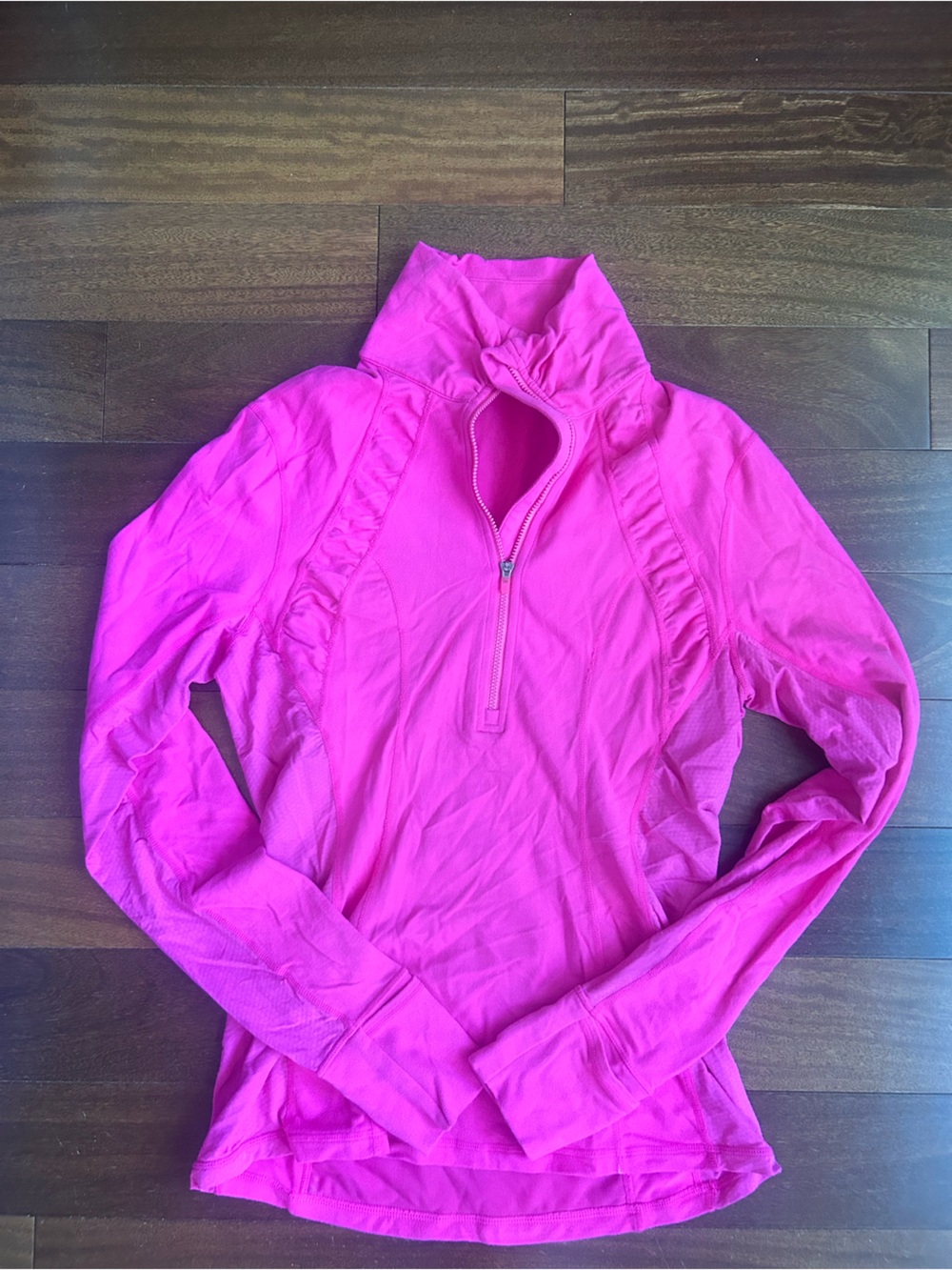 lululemon athletica Women's Half-Zip Long Sleeve Top in Bright Pink